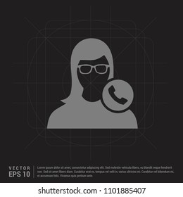 Call user icon - Black Creative Background