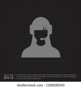 Call user icon - Black Creative Background - Free vector icon