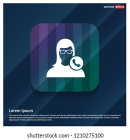 Call user icon - Free vector icon