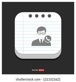 Call user icon - Free vector icon