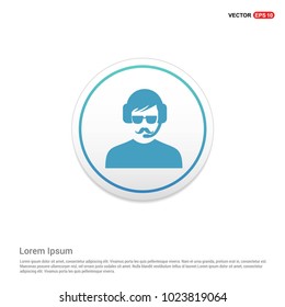 Call user icon Hexa White Background icon template