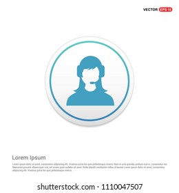 Call user icon Hexa White Background icon template - Free vector icon