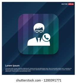 Call user icon - vector icon