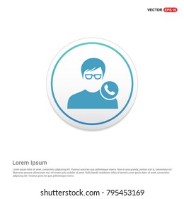 Call user icon White Background icon template