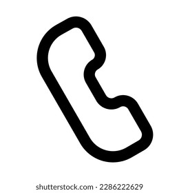 call of user interface outline icon set