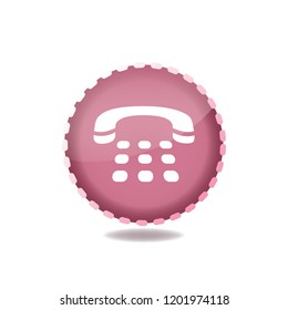 Call vector button, web design element