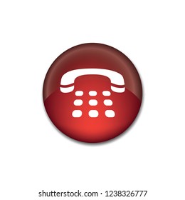 Call vector button, web design element