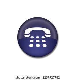 Call vector button, web design element