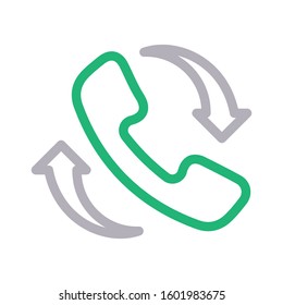 call vector color line icon 
