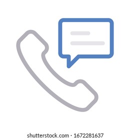 call vector color thin icon 