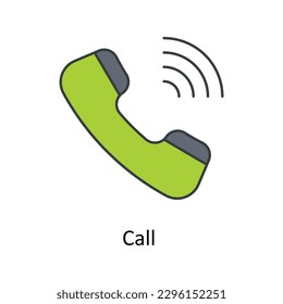 Vector de llamadas   Rellenar iconos de contorno. Material gráfico simple
