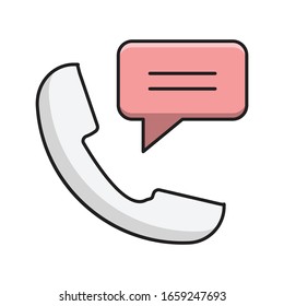 call vector flat color icon 