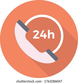 call vector flat color icon  