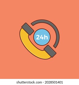 call vector flat color icon
