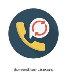 call vector flat colour icon 