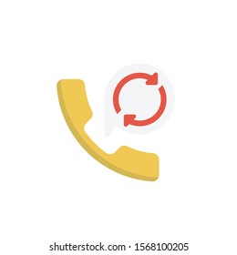 call vector flat colour icon 