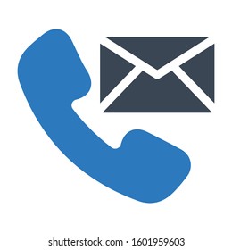 call vector glyph  color icon 