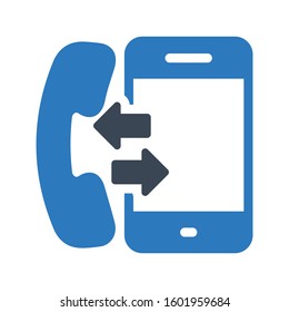call vector glyph  color icon 