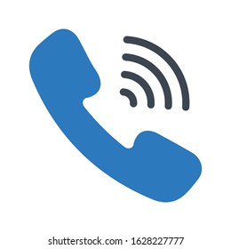 call vector glyph color icon 