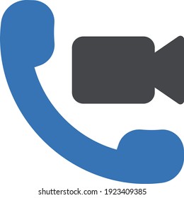 call vector glyph colour icon