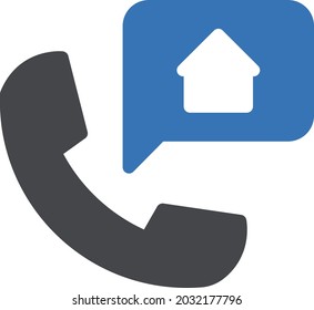 call vector glyph colour icon