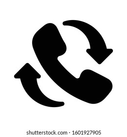 call vector glyph flat icon 