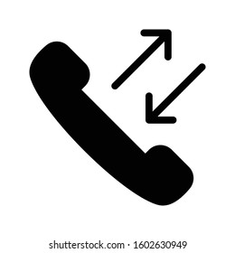 call vector glyph flat icon  