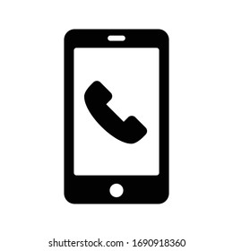 call vector glyph flat icon 