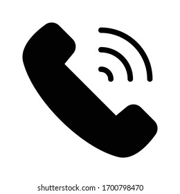 call vector glyph flat icon 