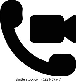 call vector glyph flat icon