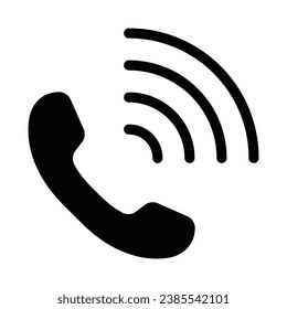 Call Vector Glyph Icon For Personal And Commercial Use.
