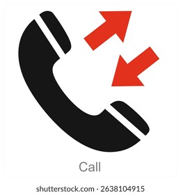 Call vector icon concept design