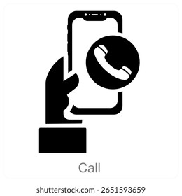 Call vector icon concept design