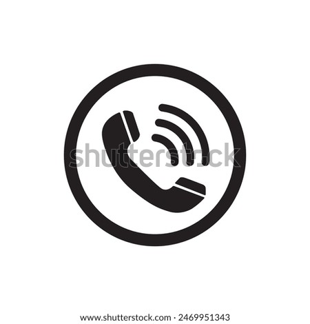 Call vector icon. Noisy phone. Flat call symbol. Isolated on white background.