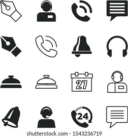call vector icon set such as: 7, listen, 24, voice, information, female, agent, volume, secretary, daily schedule, woman, online, radio, schedule, commerce, notification, helpline, dial, clipart