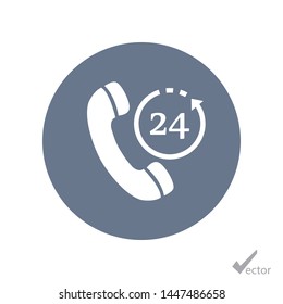 Call vector icon. The sign of the call and the calling. The button of the call.