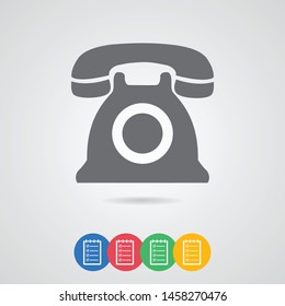 Call vector icon. The sign of the call and the calling. The button of the call.