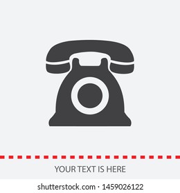 Call vector icon. The sign of the call and the calling. The button of the call.