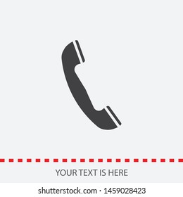 Call vector icon. The sign of the call and the calling. The button of the call.