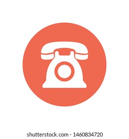 Call vector icon. The sign of the call and the calling. The button of the call.