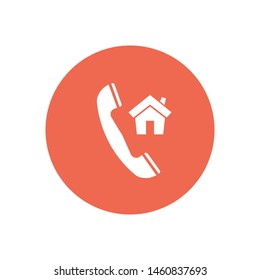 Call vector icon. The sign of the call and the calling. The button of the call.