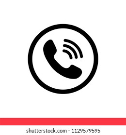 Call vector icon, talk phone symbol. Simple, flat design for web or mobile app