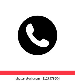 Call vector icon, talk phone symbol. Simple, flat design for web or mobile app