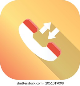 ilustración de vector de llamada en un fondo transparente. Símbolos de calidad premium. Icono de color plano de línea vectorial para el concepto y el diseño gráfico.