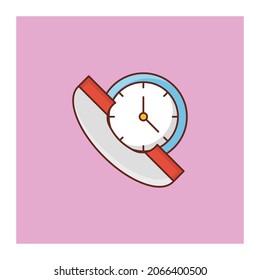 ilustración de vector de llamada en un fondo transparente. Símbolos de calidad superior.Icono de color plano de línea vectorial para el concepto y el diseño gráfico.
