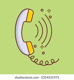 ilustración de vector de llamada en un fondo transparente. Símbolos de calidad superior. Iconos planos de línea vectorial para el diseño de conceptos y gráficos.