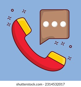ilustración de vector de llamada en un fondo transparente. Símbolos de calidad superior. Iconos planos de línea vectorial para el diseño de conceptos y gráficos.