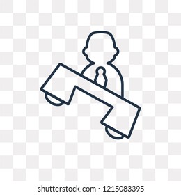 Call vector outline icon isolated on transparent background, high quality linear Call transparency concept can be used web and mobile