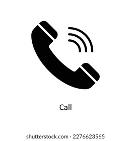 Call Vector Solid Icons. Simple stock illustration stock