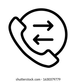 call vector thin line icon 